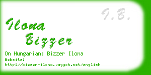 ilona bizzer business card